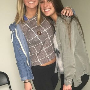 Me To We striped Crop Top